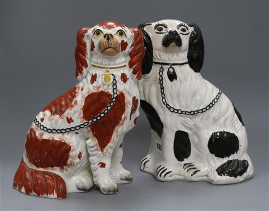 Two Staffordshire dogs height 26.5cm